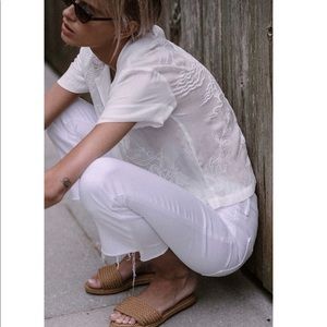 Mother Insider Crop Step Fray Jeans / 28 (fits more like a 26) glass slipper